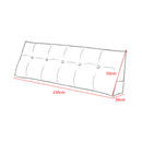 2X 180cm Silver Triangular Wedge Bed Pillow Headboard Backrest Bedside Tatami Cushion Home Decor