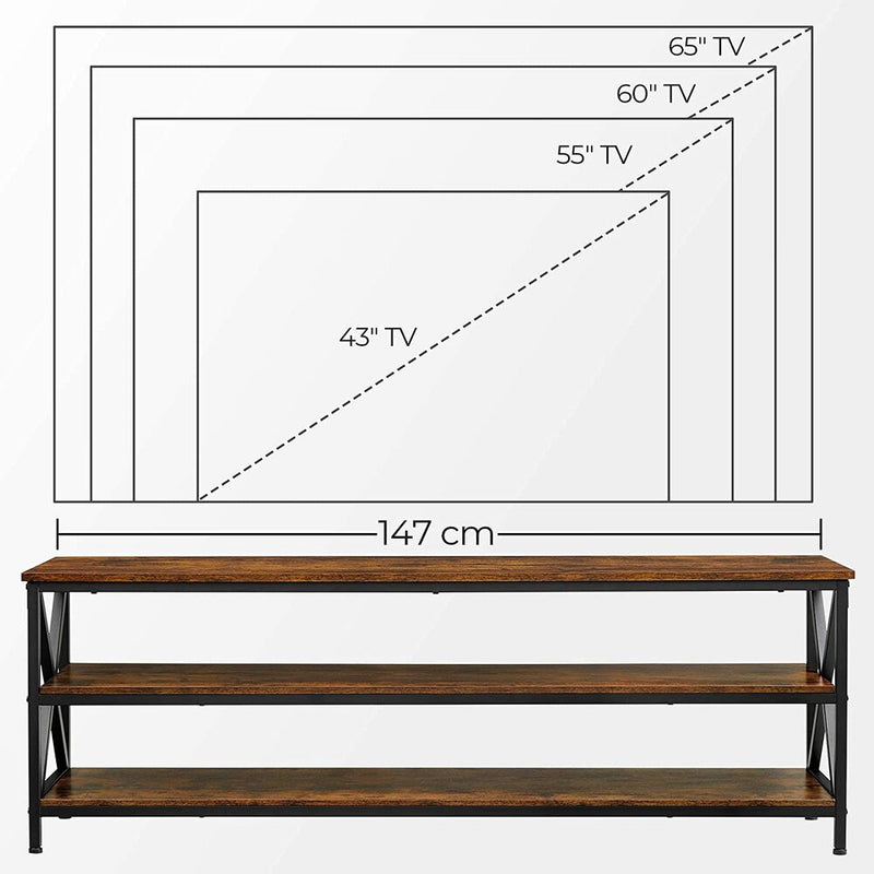 VASAGLE 147cm Entertainment Unit with Shelves