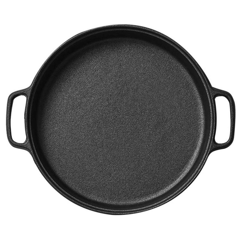 Cast Iron 35cm Frying Pan Skillet Coating Steak Sizzle Platter