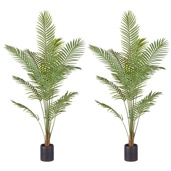 2X 210cm Green Artificial Indoor Rogue Areca Palm Tree Fake Tropical Plant Home Office Decor