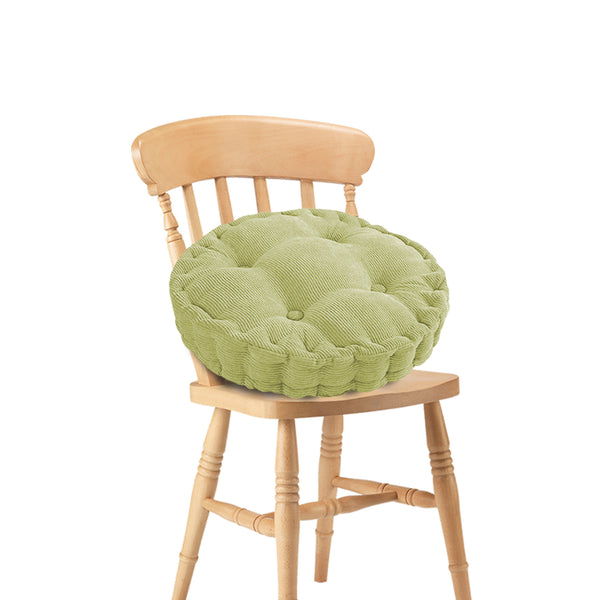 Green Round Cushion Soft Leaning Plush Backrest Throw Seat Pillow Home Office Decor