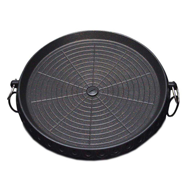 Portable Korean BBQ Butane Gas Stove Stone Grill Plate Non Stick Coated Round