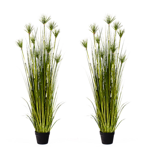 2X 150cm Green Artificial Indoor Potted Papyrus Plant Tree Fake Simulation Decorative