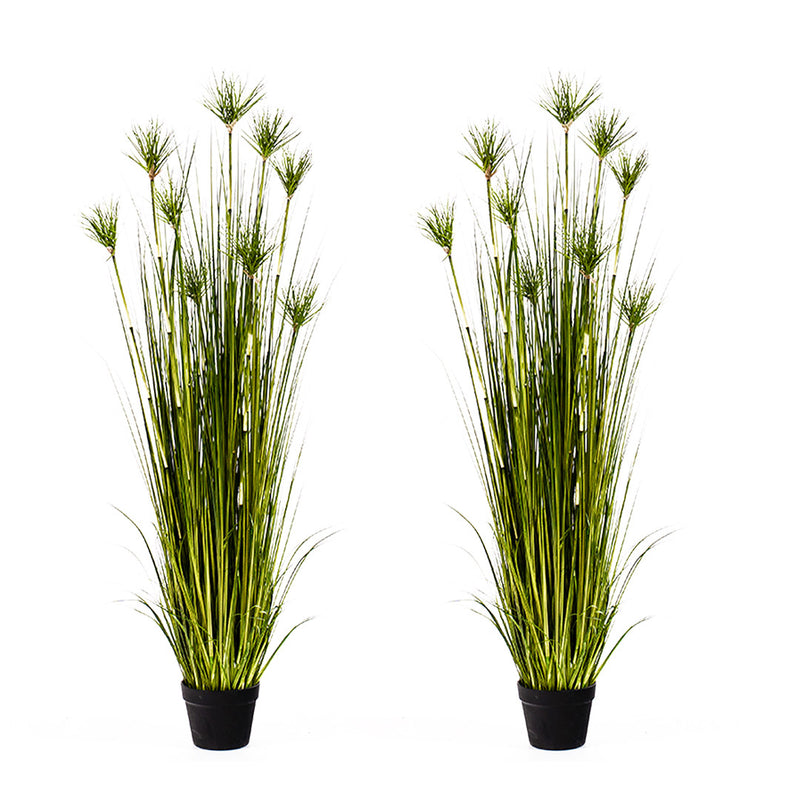 2X 150cm Green Artificial Indoor Potted Papyrus Plant Tree Fake Simulation Decorative