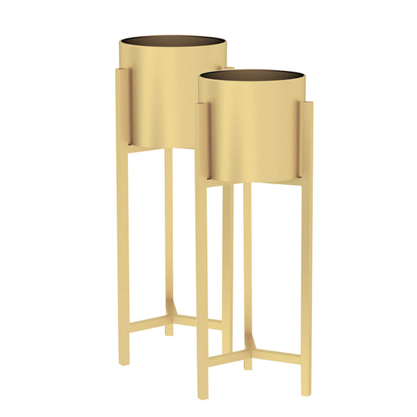 2X 60cm Gold Metal Plant Stand with Flower Pot Holder Corner Shelving Rack Indoor Display