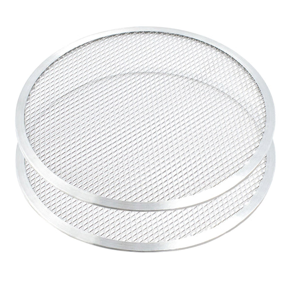 2X 8-inch Round Seamless Aluminium Nonstick Commercial Grade Pizza Screen Baking Pan