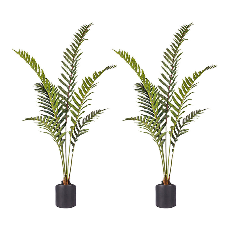 2X 150cm Artificial Green Rogue Hares Foot Fern Tree Fake Tropical Indoor Plant Home Office Decor