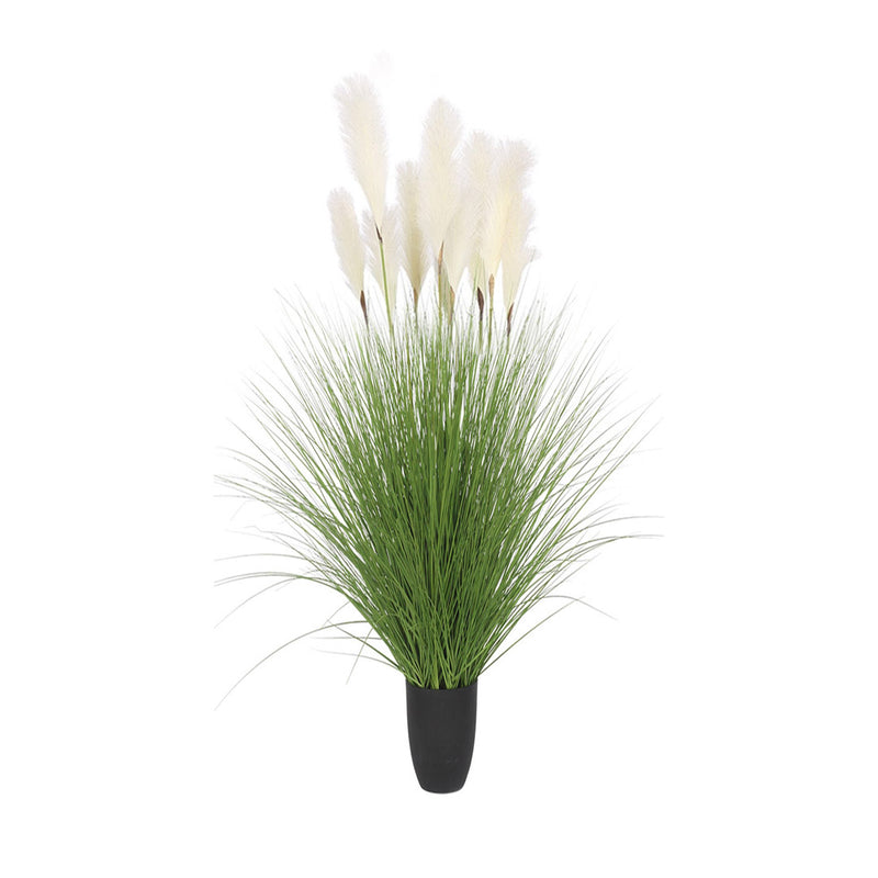 137cm Green Artificial Indoor Potted Bulrush Grass Tree Fake Plant Simulation Decorative