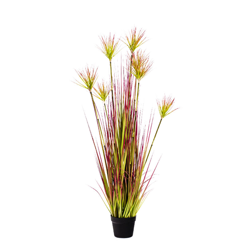 120cm Purple-Red Artificial Indoor Potted Papyrus Plant Tree Fake Simulation Decorative