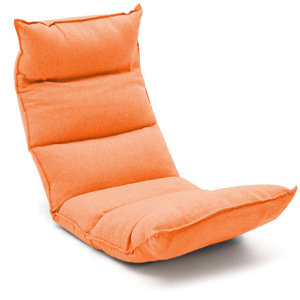 Foldable Tatami Floor Sofa Bed Meditation Lounge Chair Recliner Lazy Couch Orange