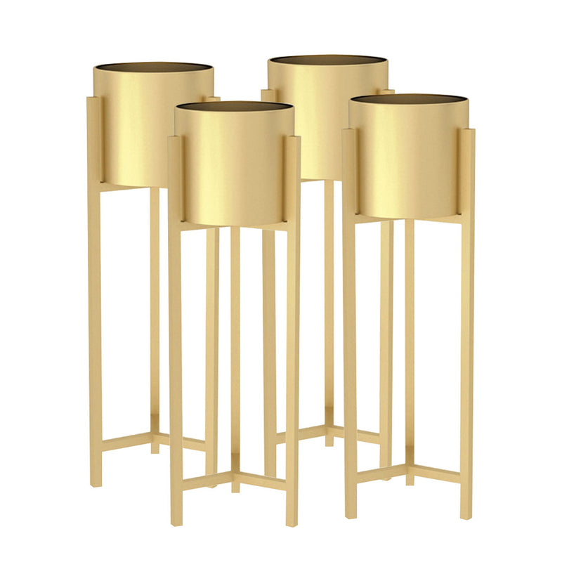 4X 90cm Gold Metal Plant Stand with Flower Pot Holder Corner Shelving Rack Indoor Display