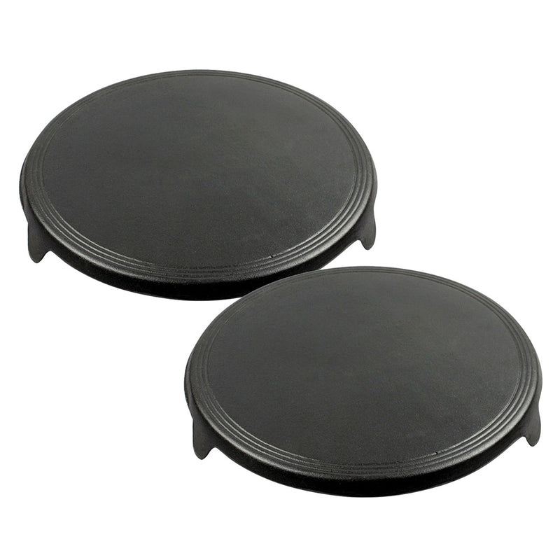 2X 33CM Reversible Round Cast Iron Induction Crepes Pan Baking Cookie Pancake Pizza Bakeware