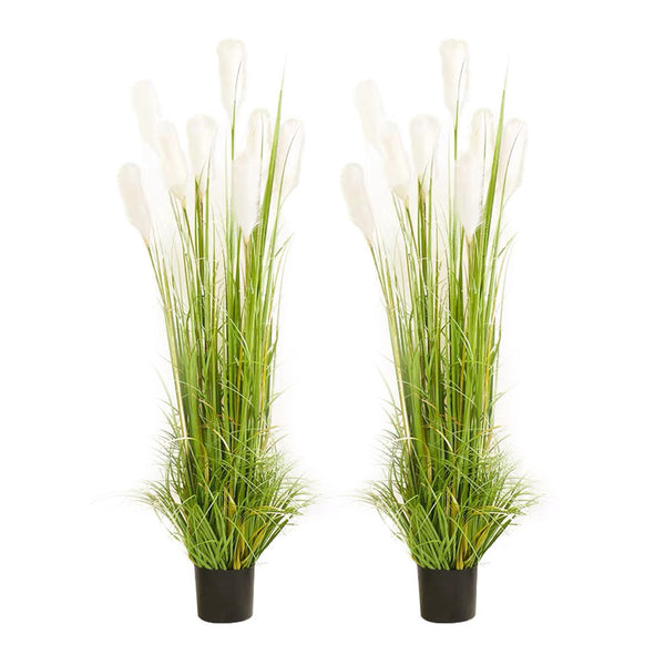 2X 120cm Green Artificial Indoor Potted Reed Grass Tree Fake Plant Simulation Decorative