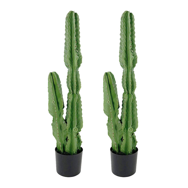 2X 95cm Green Artificial Indoor Cactus Tree Fake Plant Simulation Decorative 2 Heads