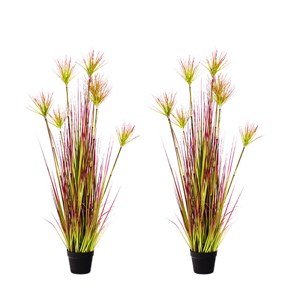 2X 120cm Green Artificial Indoor Potted Papyrus Plant Tree Fake Simulation Decorative