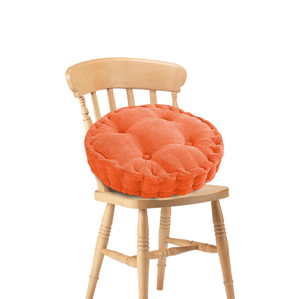 Orange Round Cushion Soft Leaning Plush Backrest Throw Seat Pillow Home Office Decor