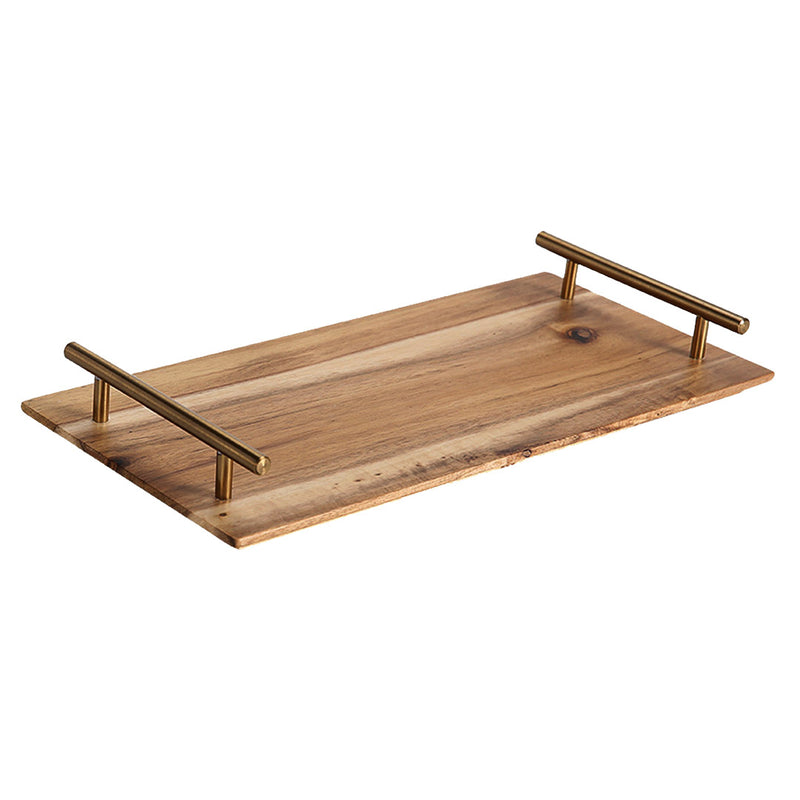 36cm Brown Rectangle Wooden Acacia Food Serving Tray Charcuterie Board Centerpiece  Home Decor
