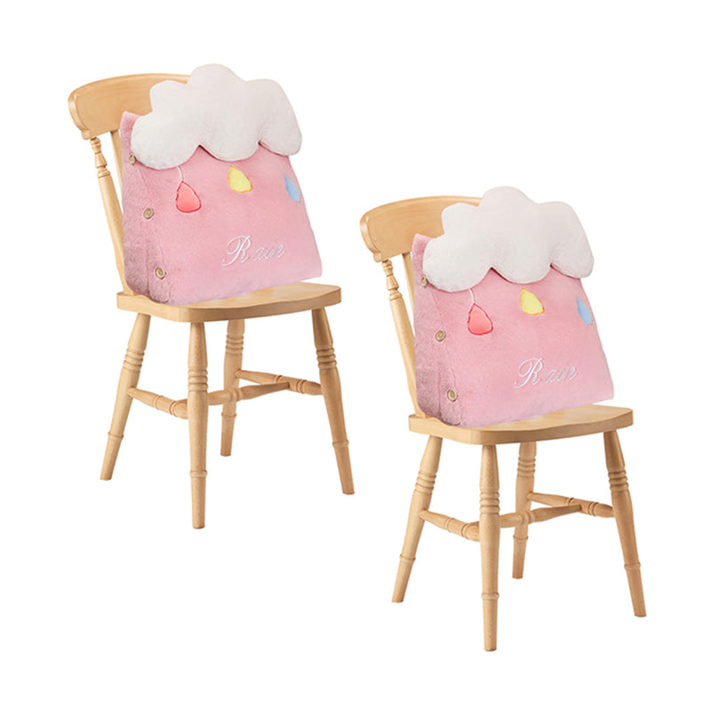 2X Pink Cute Cloud Cushion Soft Leaning Lumbar Wedge Pillow Bedside Plush Home Decor