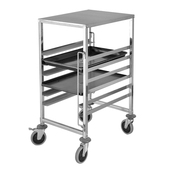 Gastronorm Trolley 7 Tier Stainless Steel Bakery Trolley Suits 60cmx40cm Tray with Working Surface
