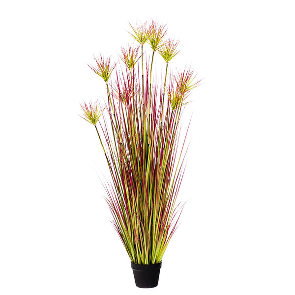 150cm Purple-Red Artificial Indoor Potted Papyrus Plant Tree Fake Simulation Decorative