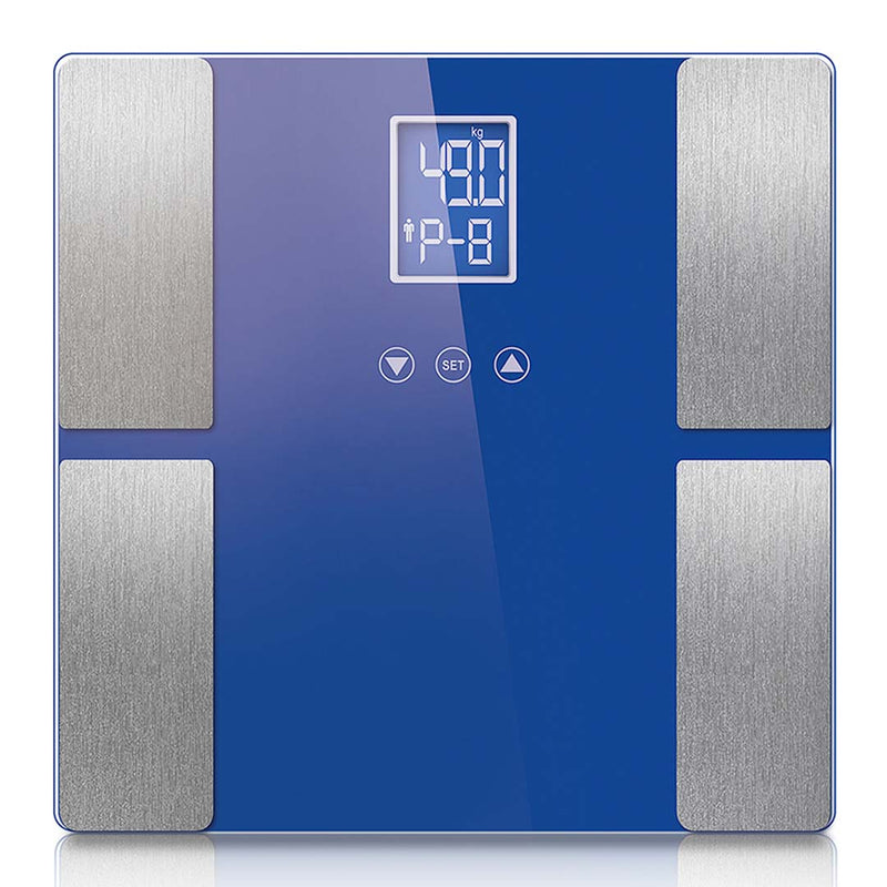 Digital Electronic LCD Bathroom Body Fat Scale Weighing Scales Weight Monitor Blue
