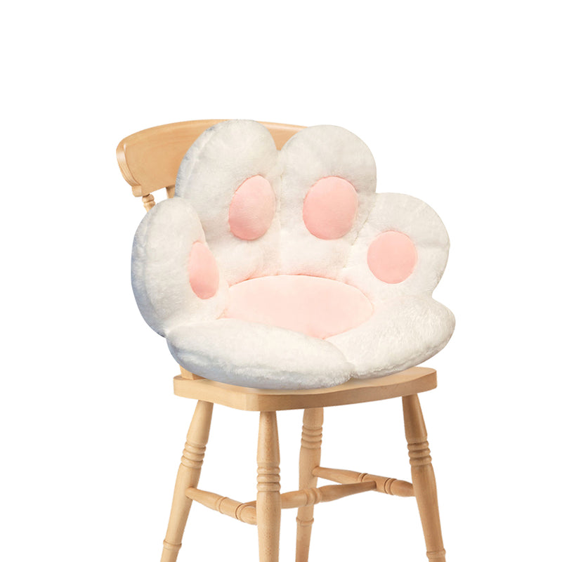 White Paw Shape Cushion Warm Lazy Sofa Decorative Pillow Backseat Plush Mat Home Decor