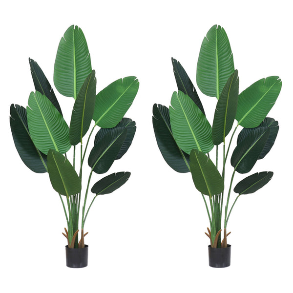 2X 180cm Green Artificial Indoor Nordic Wind Traveller Banana Plant Fake Decorative Tree