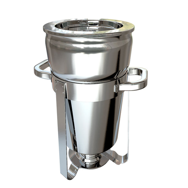 11L Round Stainless Steel Soup Warmer Marmite Chafer Full Size Catering Chafing Dish