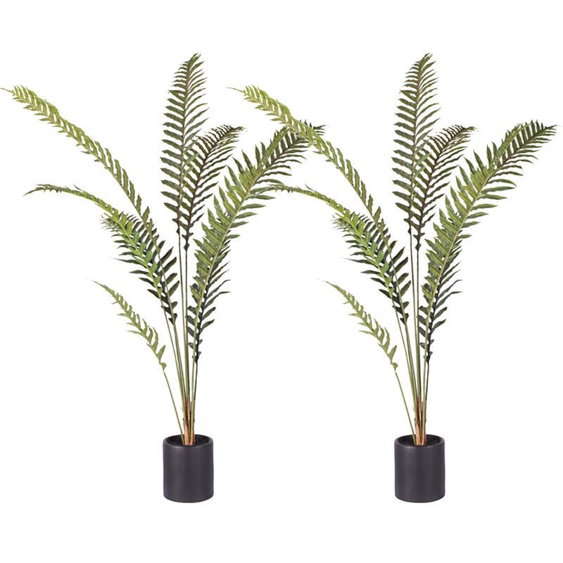 2X 180cm Artificial Green Rogue Hares Foot Fern Tree Fake Tropical Indoor Plant Home Office Decor