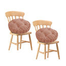 2X Coffee Round Cushion Soft Leaning Plush Backrest Throw Seat Pillow Home Office Decor