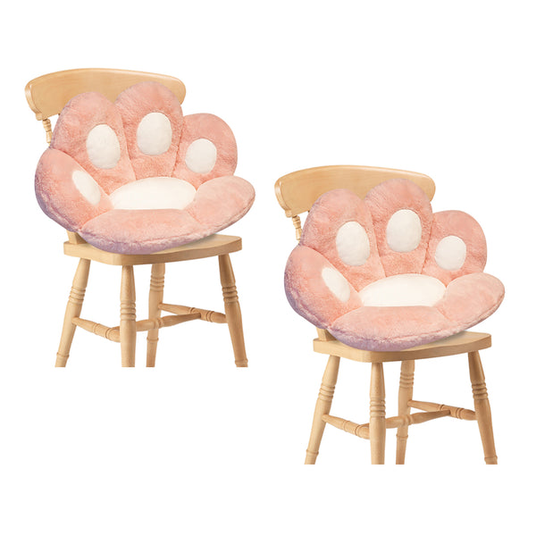 2X 70cm  Pink Paw Shape Cushion Warm Lazy Sofa Decorative Pillow Backseat Plush Mat Home Decor