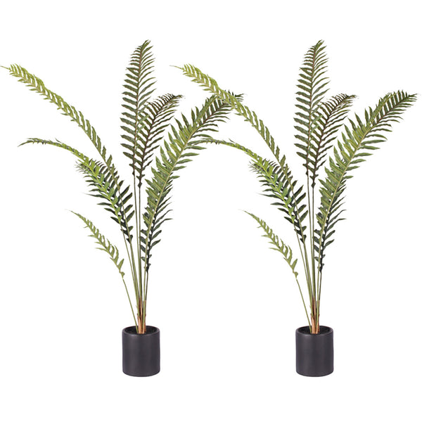 2X 210cm Artificial Green Rogue Hares Foot Fern Tree Fake Tropical Indoor Plant Home Office Decor