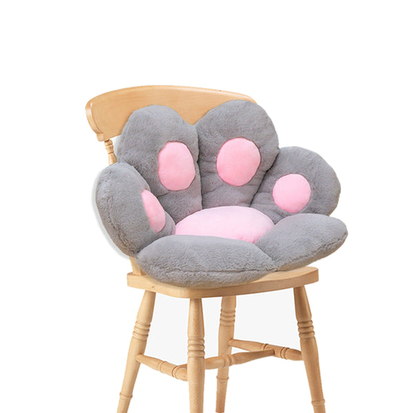Grey Paw Shape Cushion Warm Lazy Sofa Decorative Pillow Backseat Plush Mat Home Decor