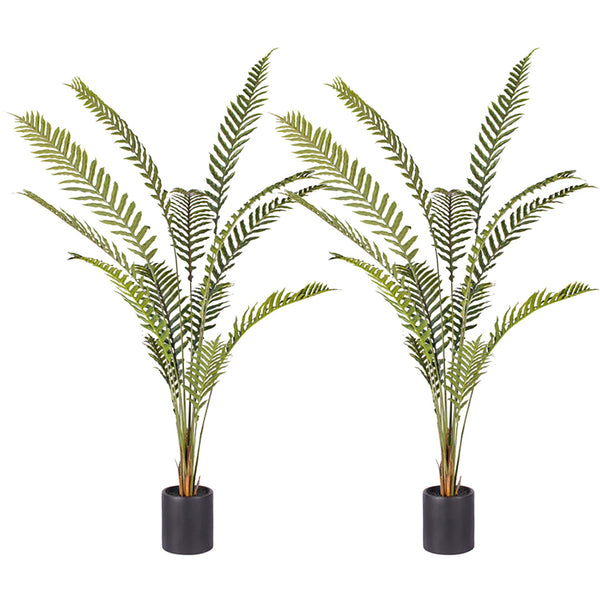 2X 240cm Artificial Green Rogue Hares Foot Fern Tree Fake Tropical Indoor Plant Home Office Decor