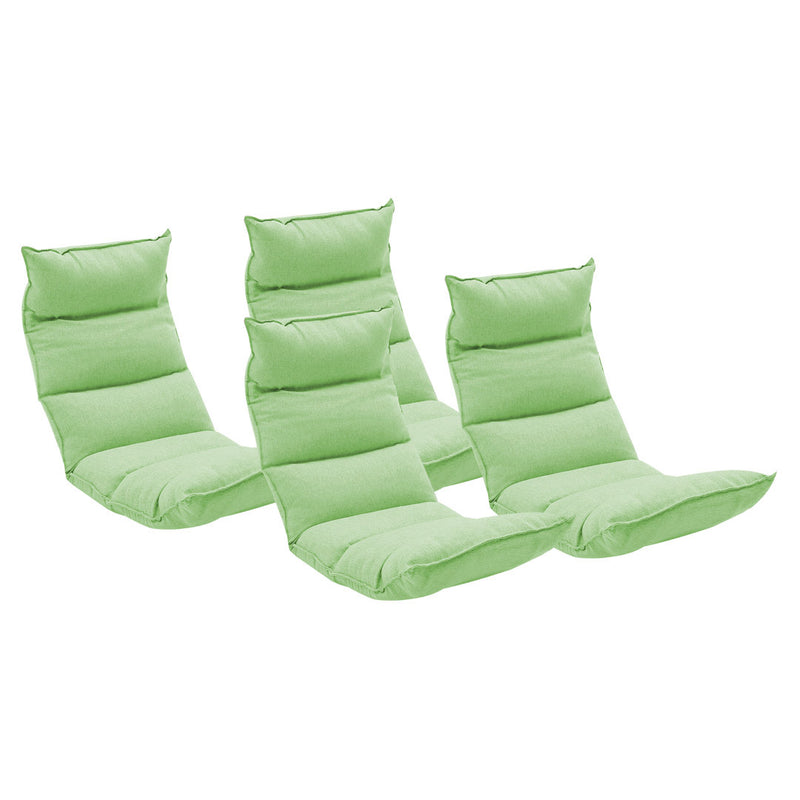 4X Foldable Tatami Floor Sofa Bed Meditation Lounge Chair Recliner Lazy Couch Green