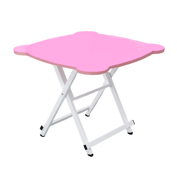 Pink Minimalist Cat Ear Folding Table Indoor Outdoor Portable Stall Desk Home Decor