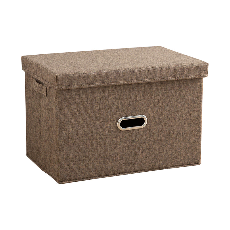 Coffee Small Foldable Canvas Storage Box Cube Clothes Basket Organiser Home Decorative Box