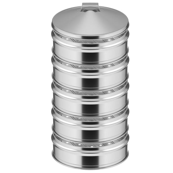 5 Tier 22cm Stainless Steel Steamers With Lid Work inside of Basket Pot Steamers