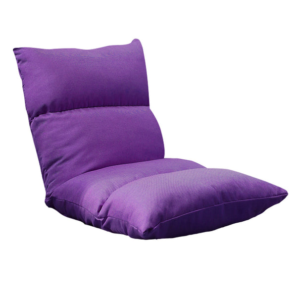 Lounge Floor Recliner Adjustable Lazy Sofa Bed Folding Game Chair Purple