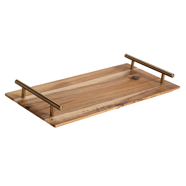 30cm Brown Rectangle Wooden Acacia Food Serving Tray Charcuterie Board Centerpiece  Home Decor