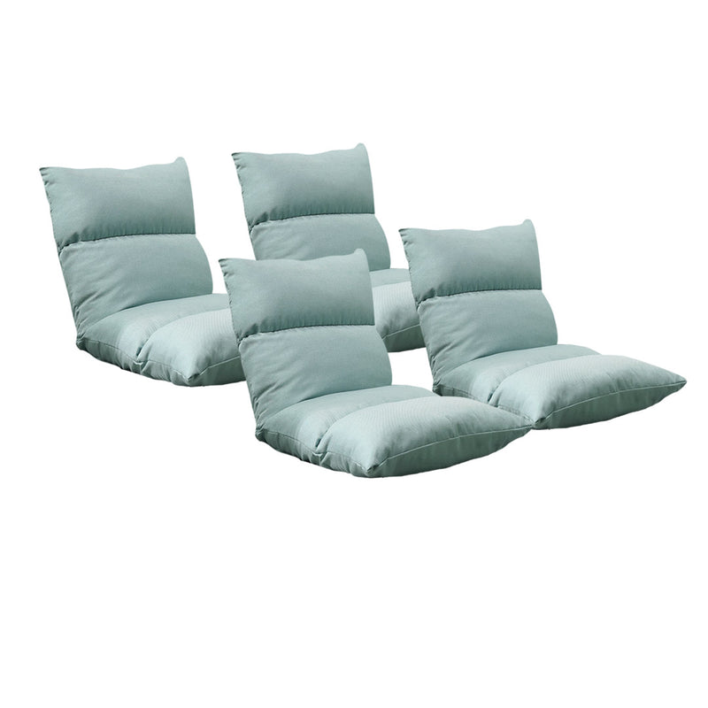 4X Lounge Floor Recliner Adjustable Lazy Sofa Bed Folding Game Chair Mint Green