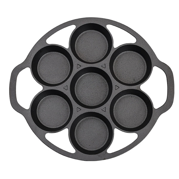 32cm Cast Iron Takoyaki Fry Pan Octopus Balls Maker 7 Hole Cavities Grill Mold