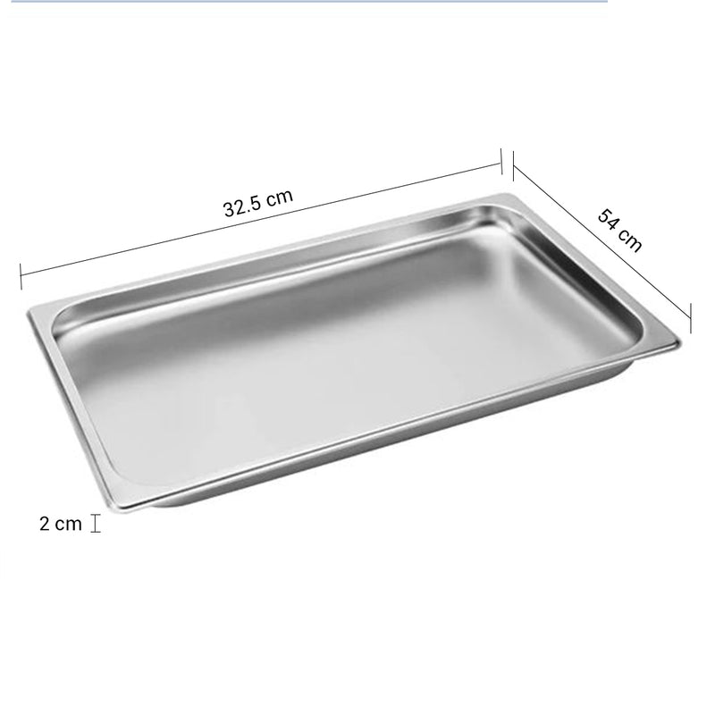 Gastronorm GN Pan Full Size 1/1 GN Pan 2cm Deep Stainless Steel Tray