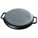 2X Cast Iron 35cm Frying Pan Skillet Coating Steak Sizzle Platter