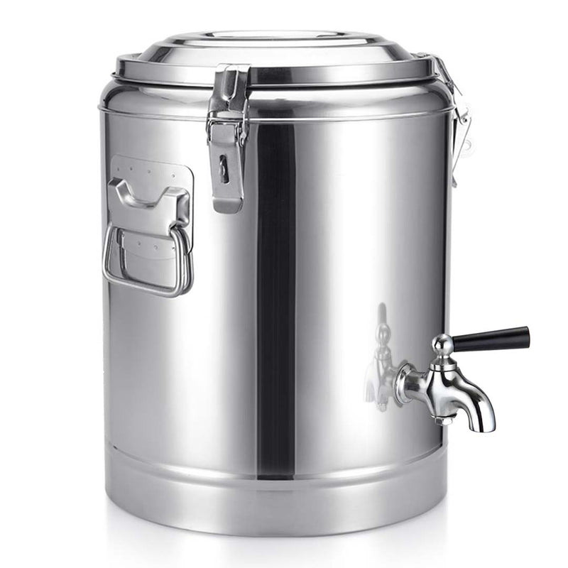 22L Stainless Steel Insulated Stock Pot Dispenser Hot & Cold Beverage Container With Tap