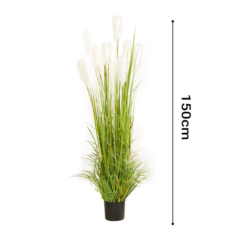 2X 150cm Green Artificial Indoor Potted Reed Grass Tree Fake Plant Simulation Decorative