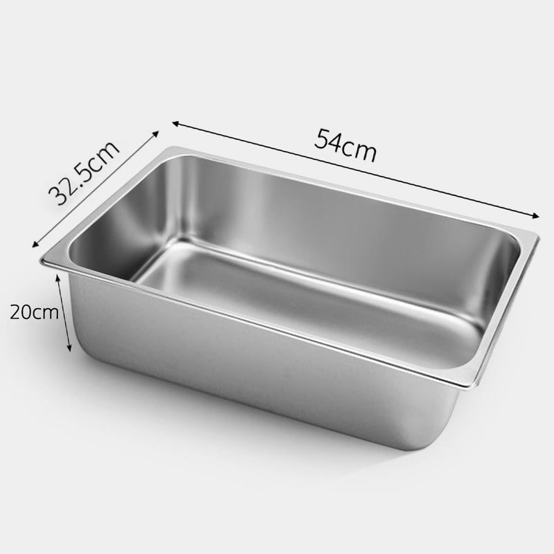 Gastronorm GN Pan Full Size 1/1 GN Pan 20cm Deep Stainless Steel Tray