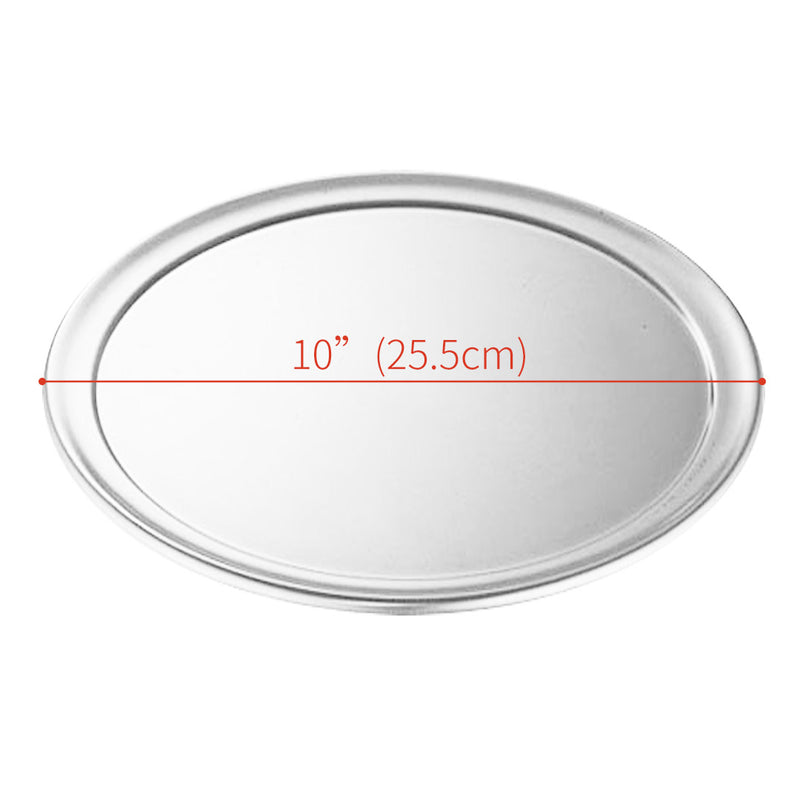 10-inch Round Aluminum Steel Pizza Tray Home Oven Baking Plate Pan