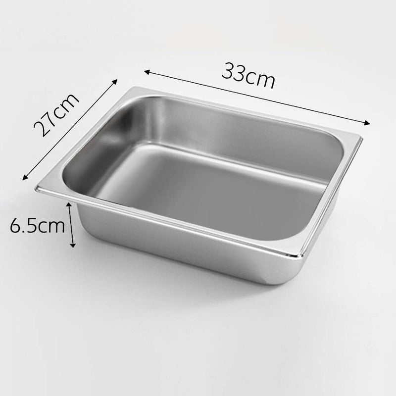 Gastronorm GN Pan Full Size 1/2 GN Pan 6.5cm Deep Stainless Steel Tray