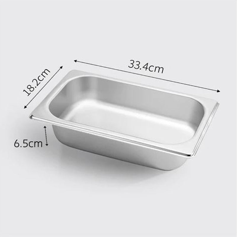 Gastronorm GN Pan Full Size 1/3 GN Pan 6.5 cm Deep Stainless Steel Tray